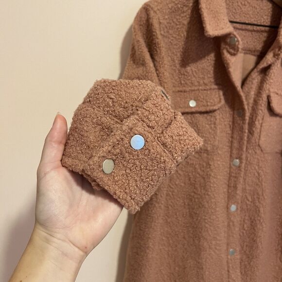 Soft Surroundings Campera Mauve Oversized Shirt Jacket Shacket Womens Large - Picture 4 of 9